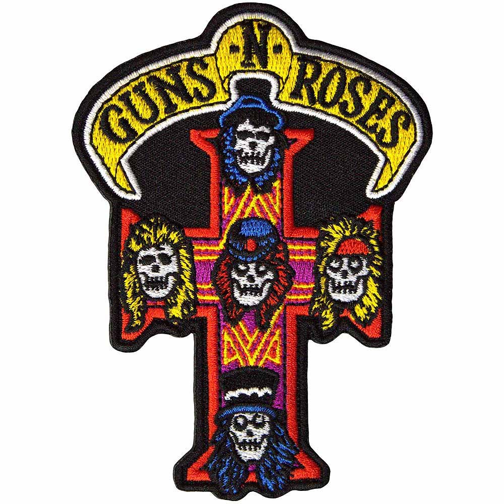 GUNS N ROSES ガンズアンドローゼズ (結成 40周年 ) - Appetite For Destruction Cross / ワッペン - PGS